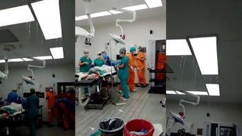 Dramática situación en Neuquén: médicos realizaron una operación mientras caía agua del techo