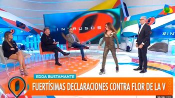 Inesperada reacción: Edda Bustamante se fue del piso de Intrusos en plena nota