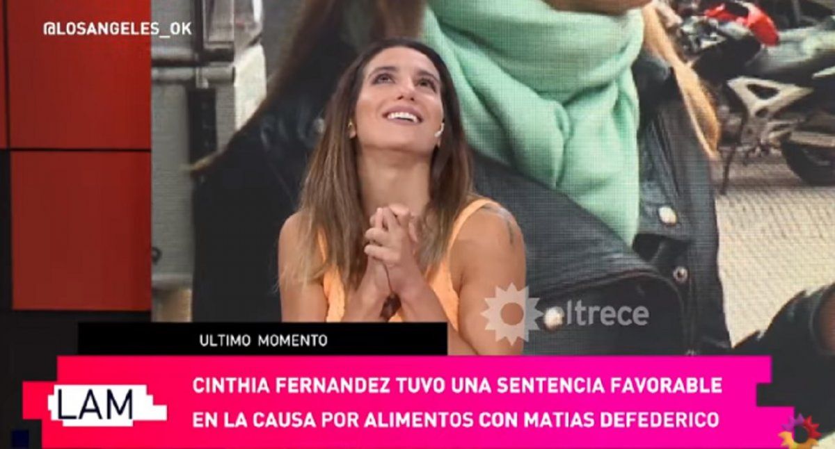 Cinthia Fernández le ganó el juicio a Matías Defederico