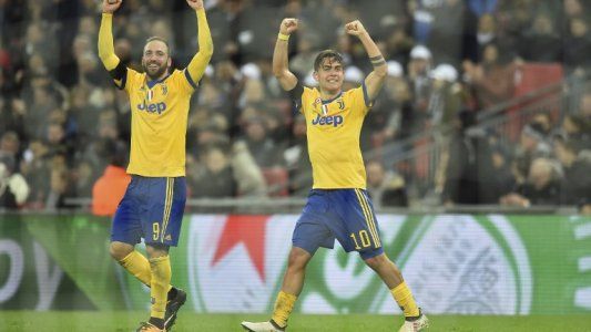 Con goles de Pipita Higuaín y Dybala, Juventus se lo dio vuelta a Tottenham y está en cuartos de la Champions League