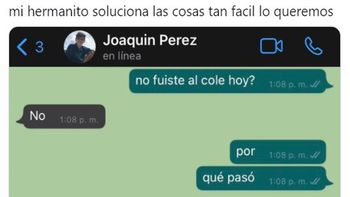 twitter: le pregunto a su hermano por que no fue al colegio y recibio una increible respuesta twitter: le pregunto a su hermano por que no fue al colegio y recibio una increible respuesta
