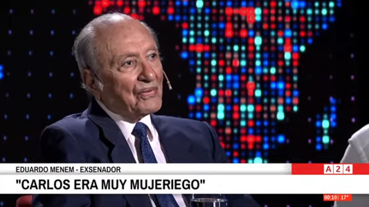 Eduardo Menem con Luis Novaresio: Carlos hubiera apoyado a Milei