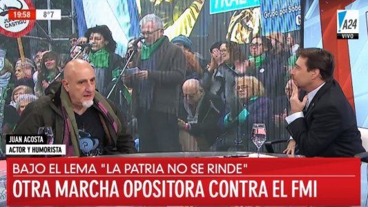 Juan Acosta, contra los actores K: Es lo más cercano que veo al fascismo