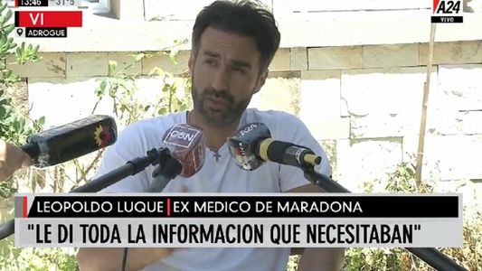 Leopoldo Luque: Hice lo mejor que pude, Diego era un paciente de alta y extendí todo lo que pude la internación