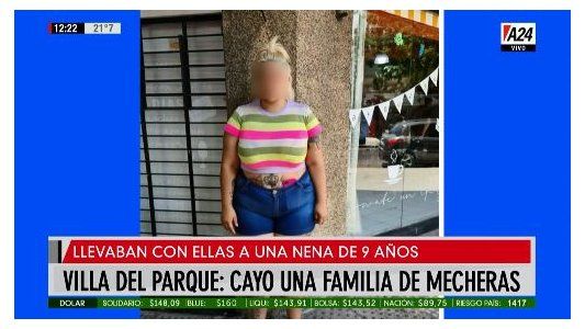 La policía detuvo a una familia de “mecheras” en Villa del Parque