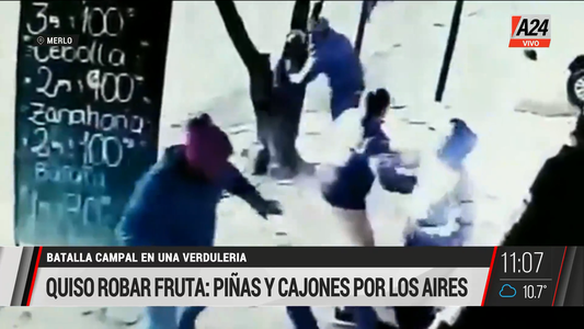 Merlo: intentó robar una verdulería y terminaron a las piñas
