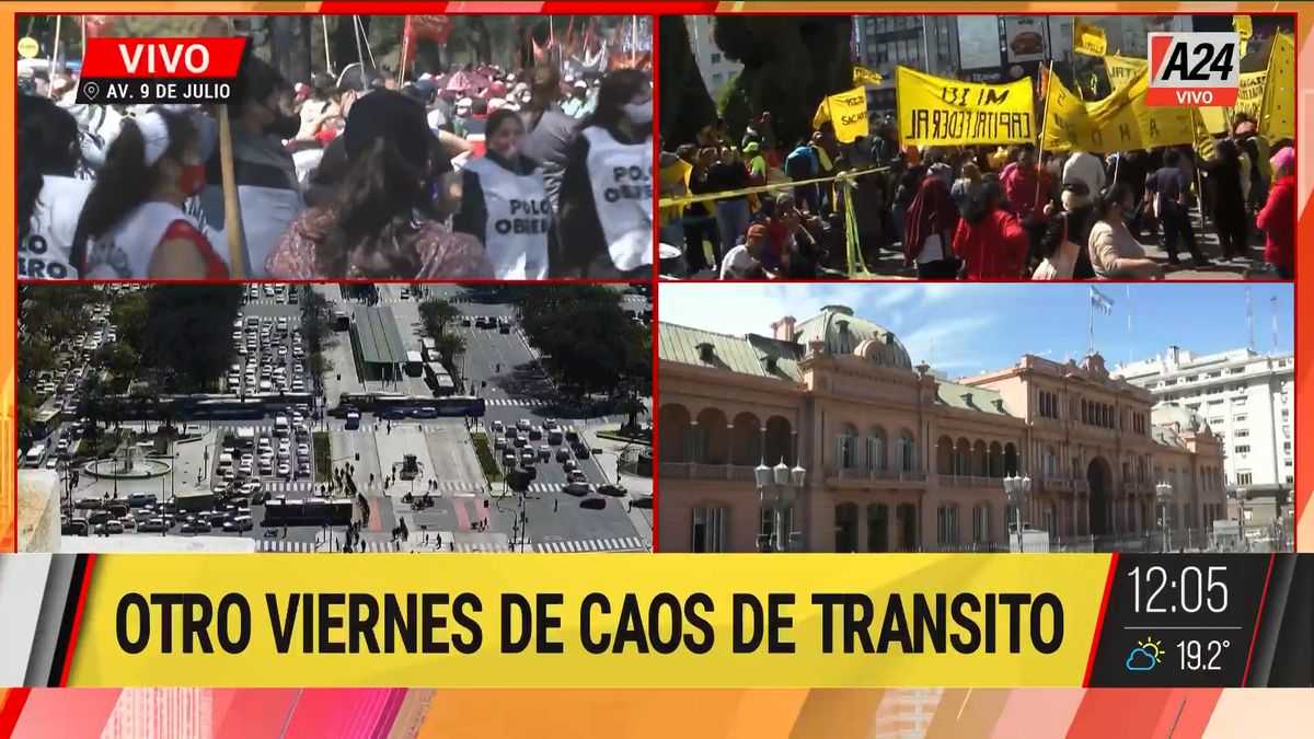 Corte en la av. 9 de Julio: se libera el Obelisco