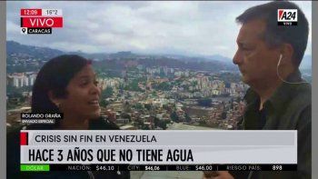 A24 en Venezuela: hace tres años que no tiene agua y tuvo que armar un sistema para usar lo que obtiene de la lluvia