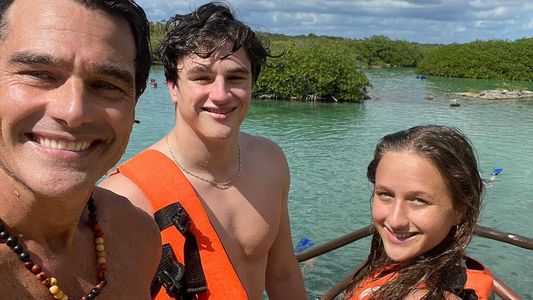 Las paradisíacas vacaciones de Hernán Drago con sus hijos y su nueva novia