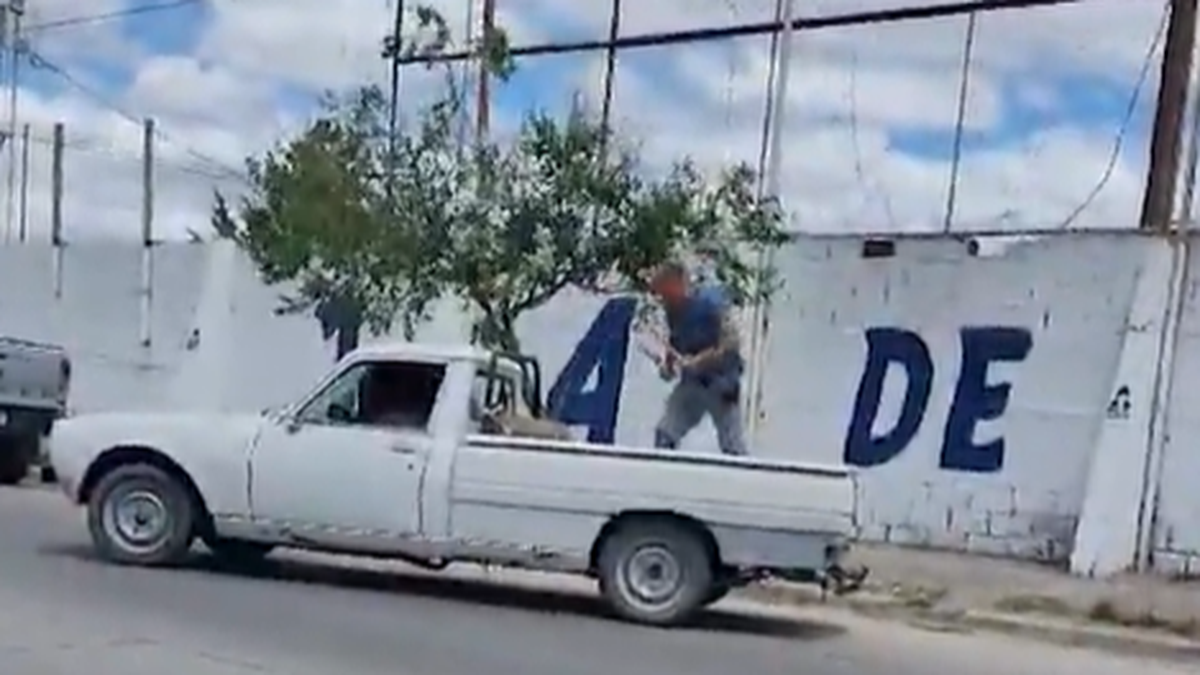 El momento de la agresión. (Foto: captura)