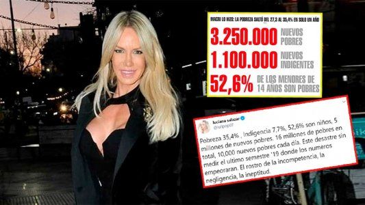Luciana Salazar apuntó contra el Gobierno ante los datos de la pobreza: El rostro de la incompetencia, la negligencia, la ineptitud