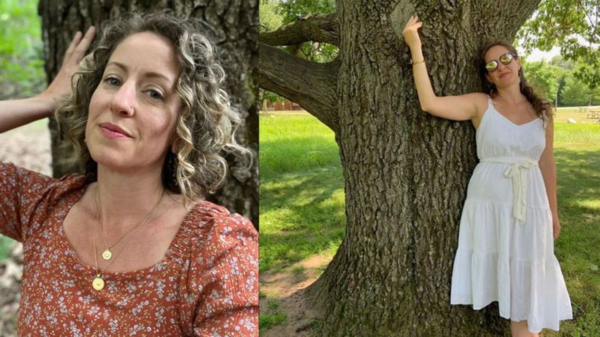 Dice que mantiene una relación erótica con un árbol y no la cambia por nada (Foto: Facebook)
