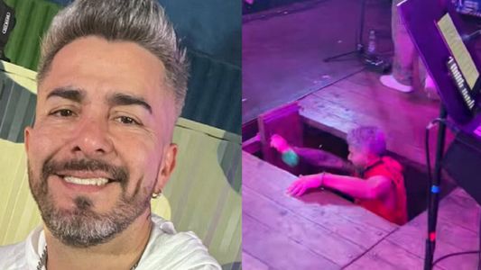 El video del dramático accidente del cantante de Dale Q Va: cedió el escenario y cayó al vacío