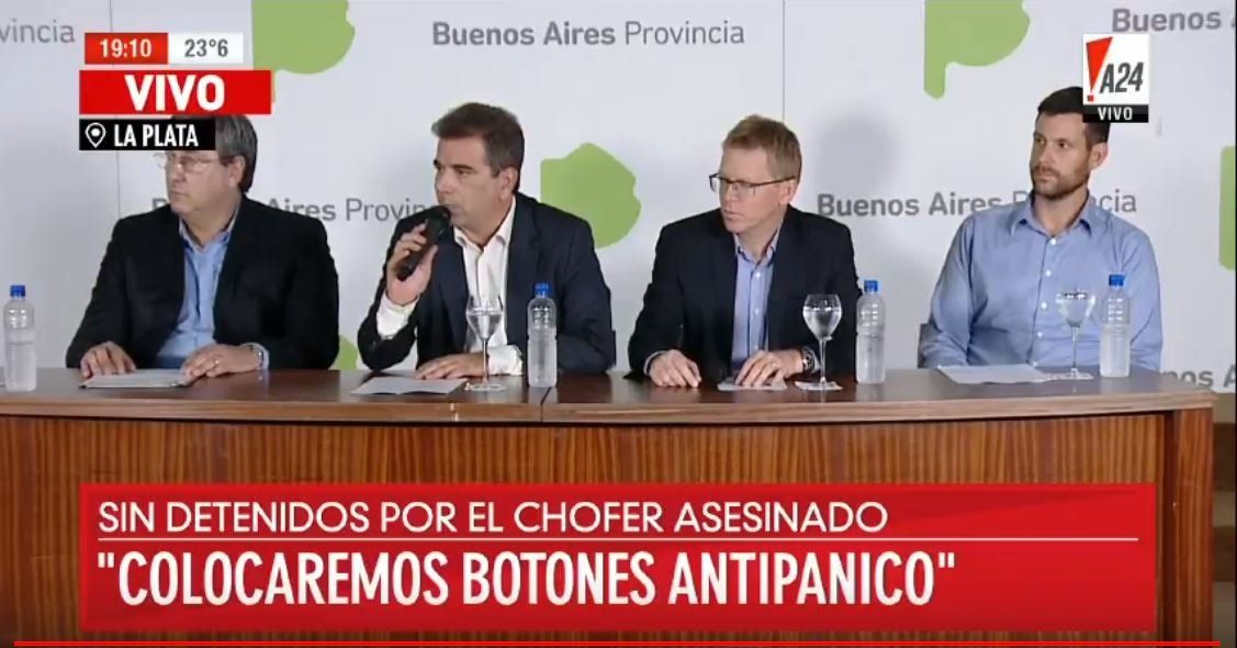 Ritondo anunció que pondrán cámaras y botones antipánico en los colectivos