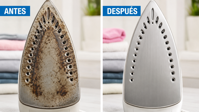 Ni lavandina ni esponjas metálicas: la forma IDEAL de limpiar la base de la plancha y destapar los orificios de vapor