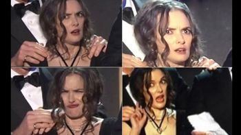 Winona Ryder y sus caras se robaron el show en los SAG Awards