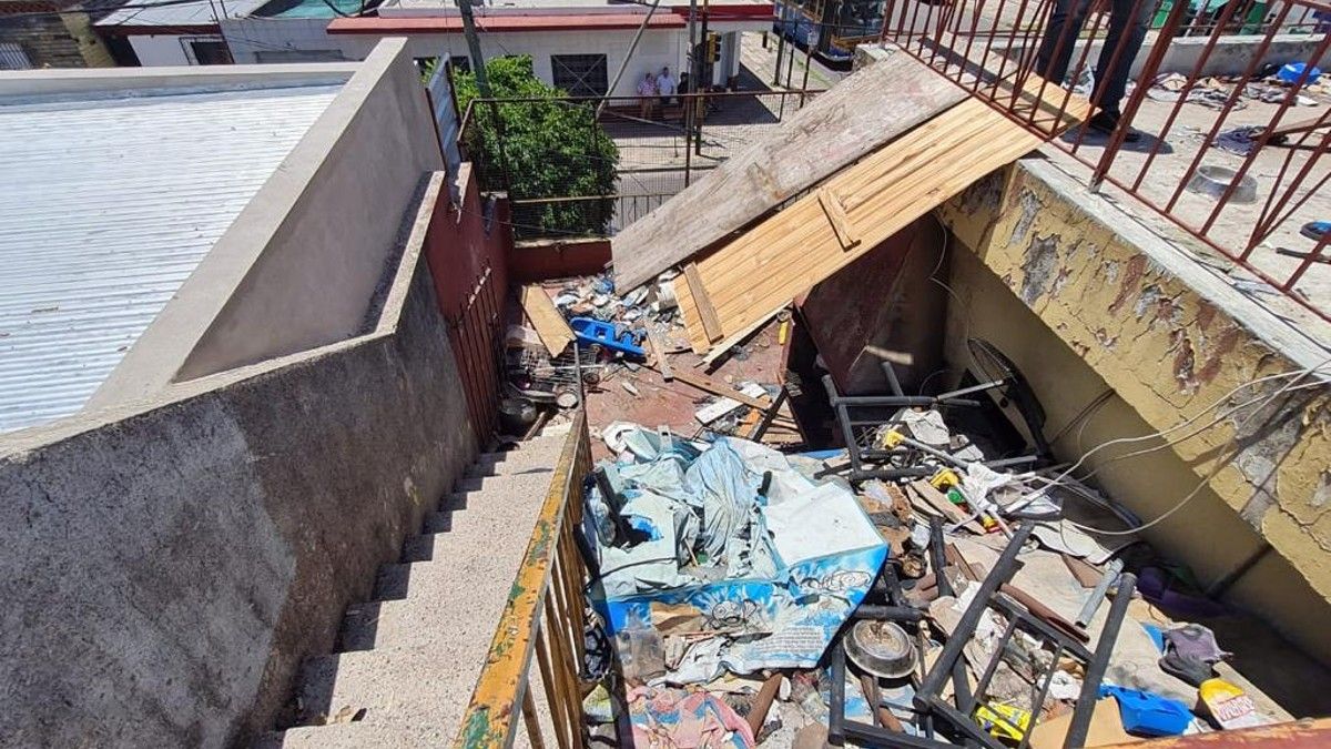 El galpón donde fueron hallados los menores y las cuatro mujeres. Foto: Vía Szeta.&nbsp;