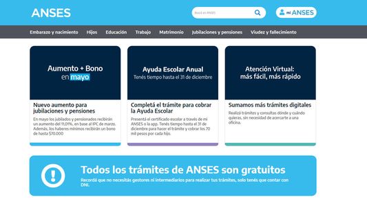 Atención ANSES: estos son los trámites que desde MAYO se pueden hacer en la web
