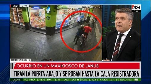 Conurbano caliente: motochorros roban una moto para saquear un kiosco