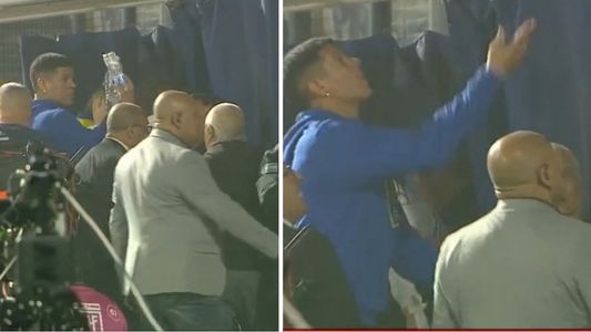 Incidentes en Gimnasia-Boca: Marcos Rojo les llevó agua a los hinchas