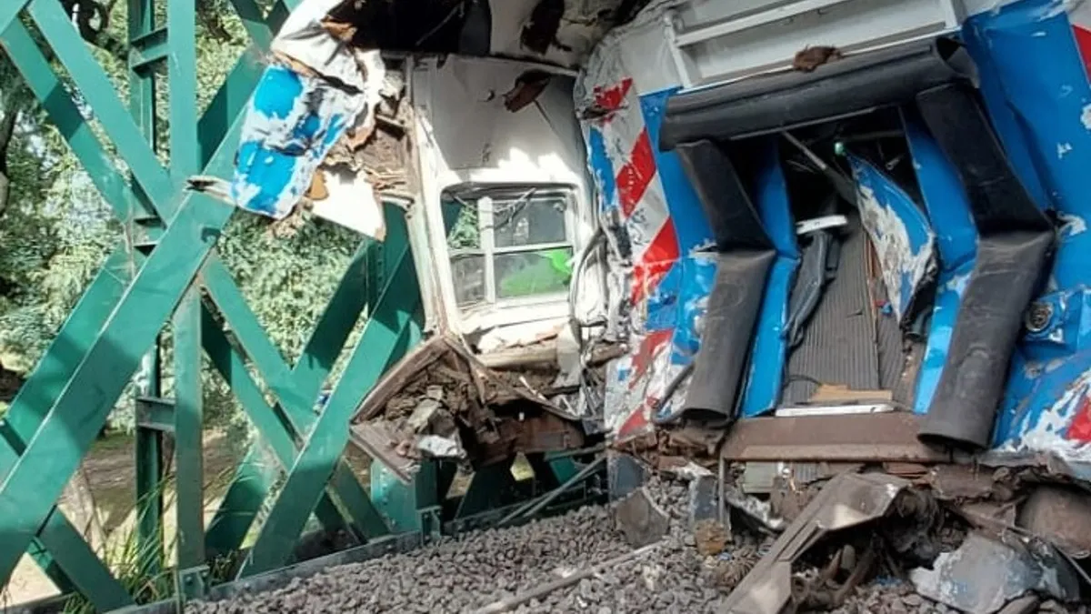 Así quedó uno de los trenes. (Foto: captura A24)