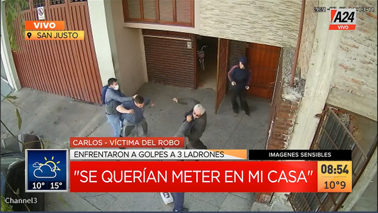 San Justo: una familia se defendió de una entradera a las trompadas