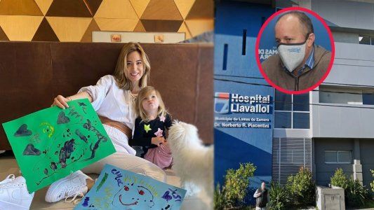 Martín Insaurralde se asomó a la ventana del hospital para celebrar el día del padre con su hijo