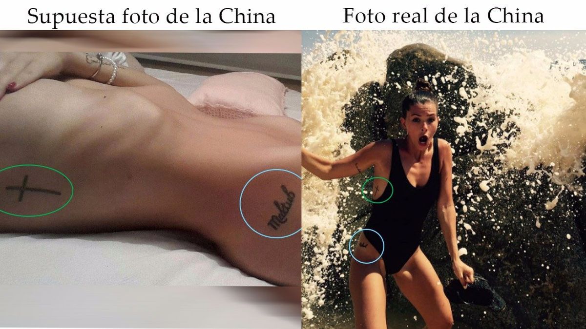 Las fotos hot de La China Suárez: la prueba de los tatuajes