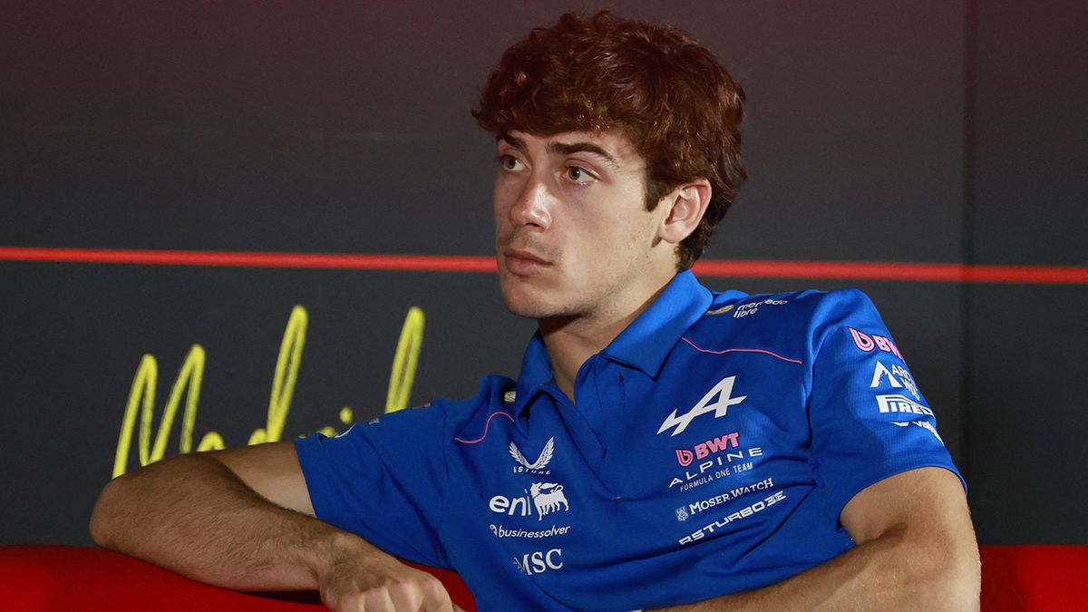 Franco Colapinto en la conferencia de prensa del GP de Madrid en Espa&ntilde;a. (Foto: Reuters)