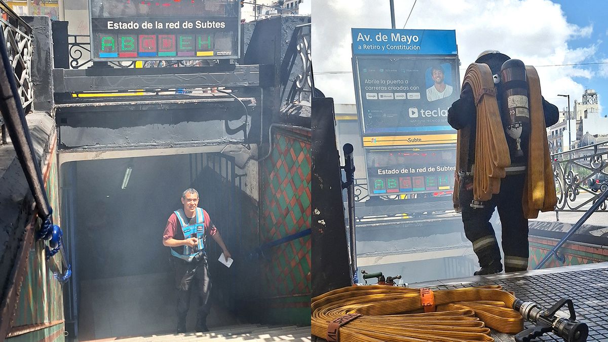 Subte línea C: el servicio estuvo interrumpido y tuvieron que evacuar la estación. (Foto: Télam)