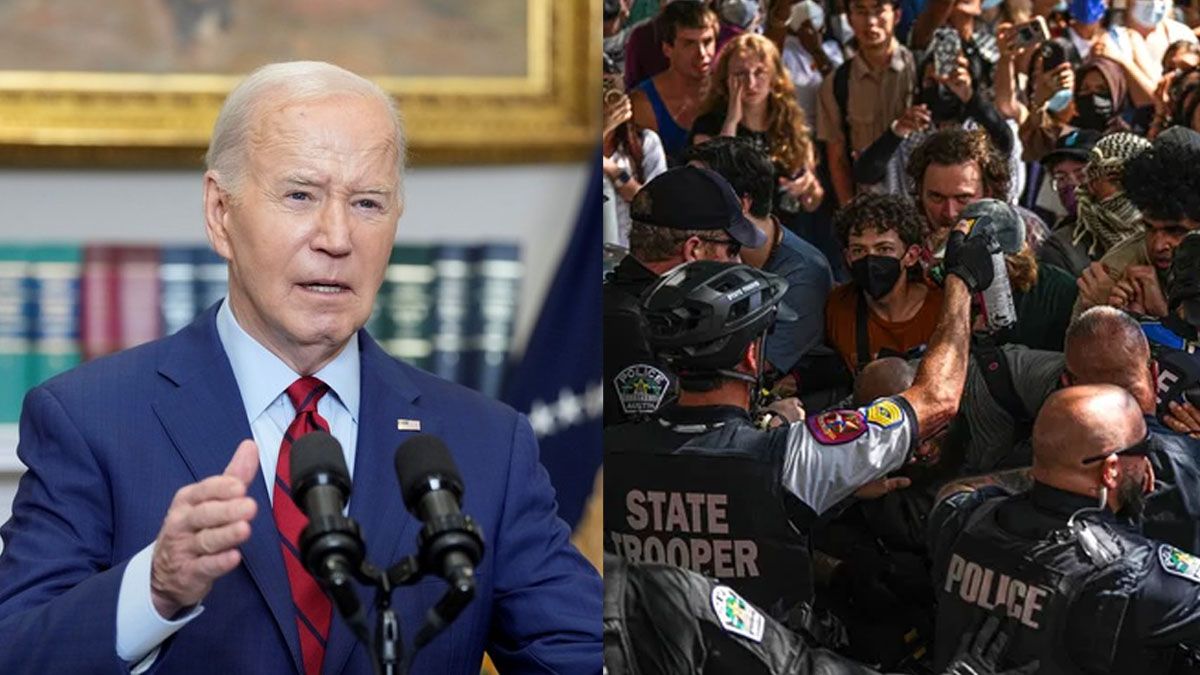 Joe Biden dijo que la disidencia está garantizada en EE.UU. pero no hay lugar para la violencia y el racismo. (Foto: A24.com)