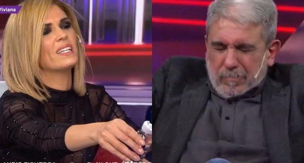 Viviana Canosa le tiró alcohol en gel a Aníbal Fernández: mirá el video