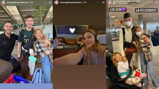 El emocionante reencuentro de los hijos de Evangelina Anderson con sus abuelos luego de 3 años
