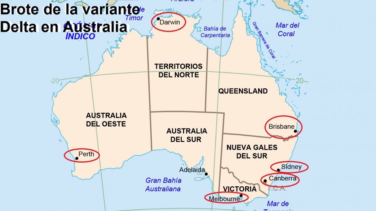La variante Delta se expande por toda Australia (Foto: archivo)