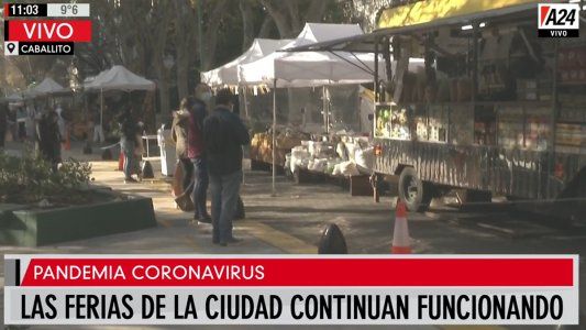 Bajo estrictos protocolos sanitarios, las ferias barriales de alimentos permanecen en funcionamiento en la Ciudad de Buenos Aires