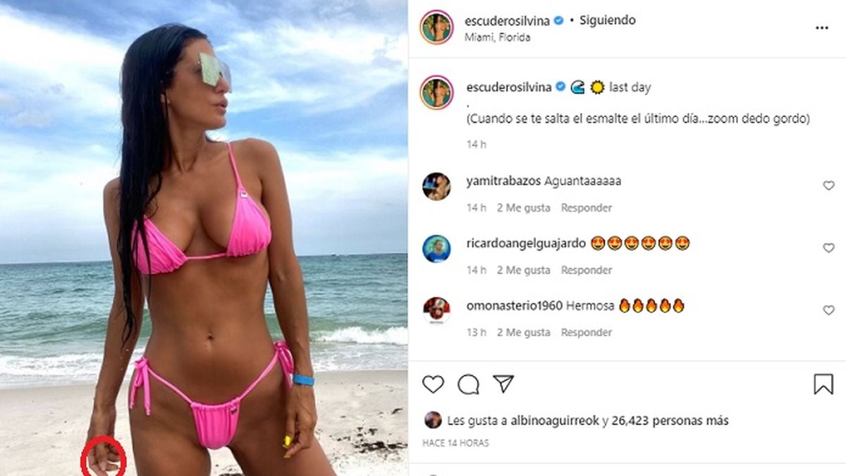 Silvina Escudero de vacaciones en Miami, Estados Unidos.&nbsp;