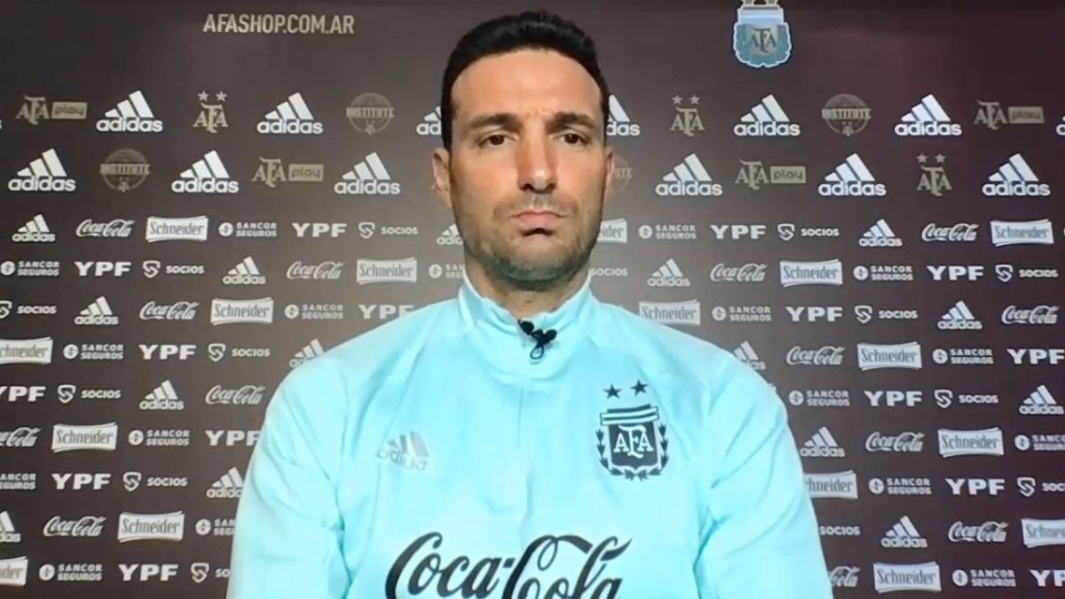 Scaloni habló hoy en conferencia.