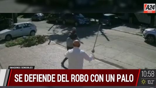 Lomas de Zamora: así se defendió de un robo con un palo