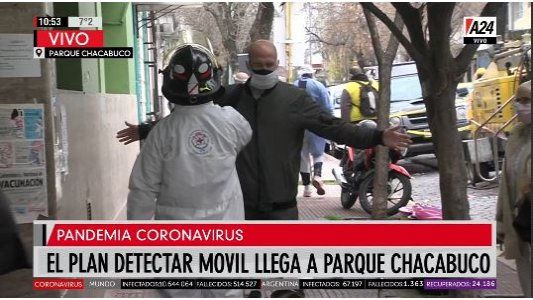 Así se hizo un testeo durante un operativo Detectar en Parque Chacabuco