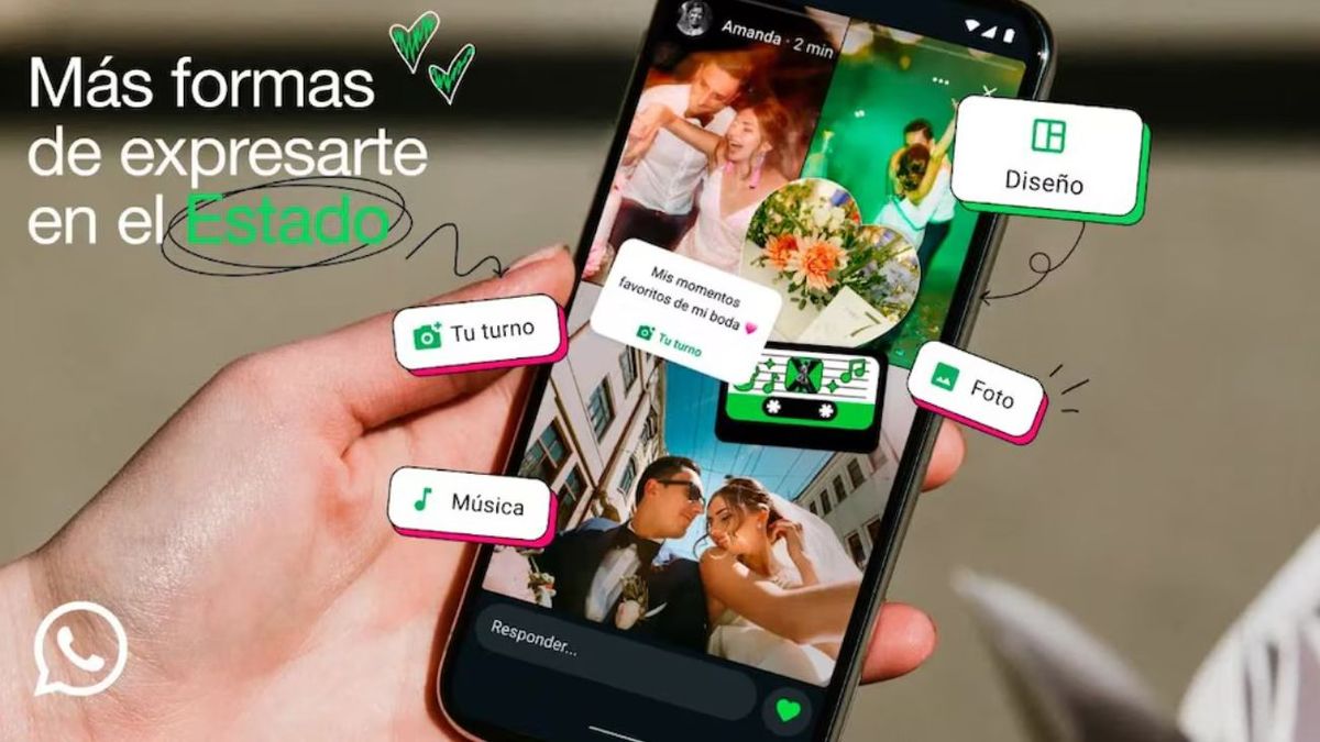 WhatsApp cambia: así son las nuevas funciones para los estados que revolucionan la app. (Foto: Gentileza Infobae)