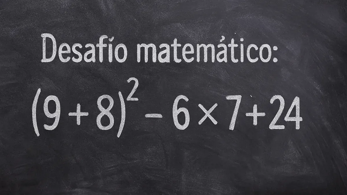 Imagen de pizarra para Desafío Matemático: este juego numérico para resolver sin perder los signos