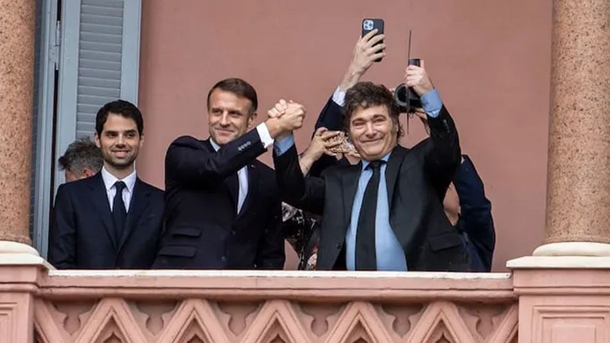 Emmanuel Macron apoyó al presidente Javier Milei en una conversación que mantuvieron por teléfono. (Foto: Gentileza Los Andes)&nbsp;