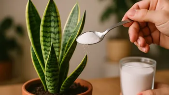 Azúcar en la lengua de suegra: qué hay detrás del truco viral para las plantas