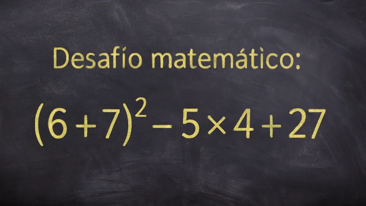 Imagen de pizarra para Desafío Matemático: ¿te animás a resolver esta operación con paréntesis?