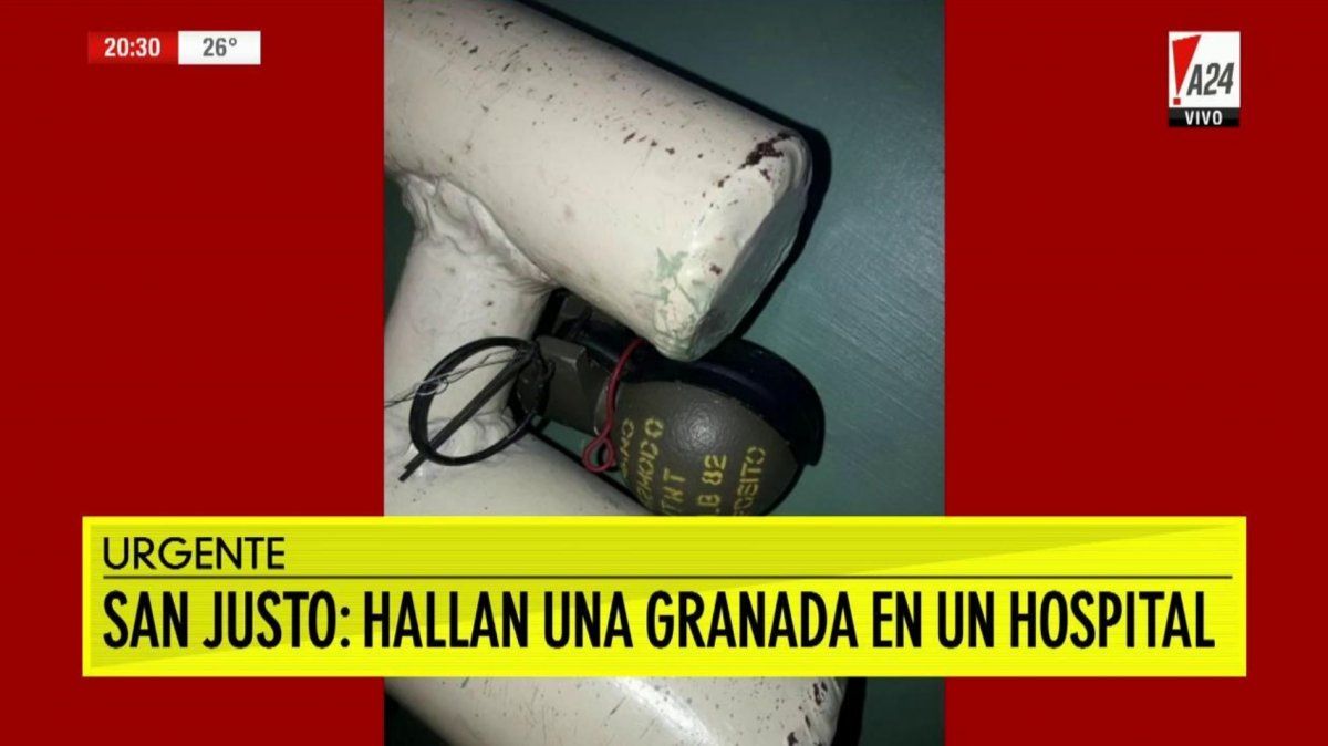 Encontraron una granada en un hospital de San Justo
