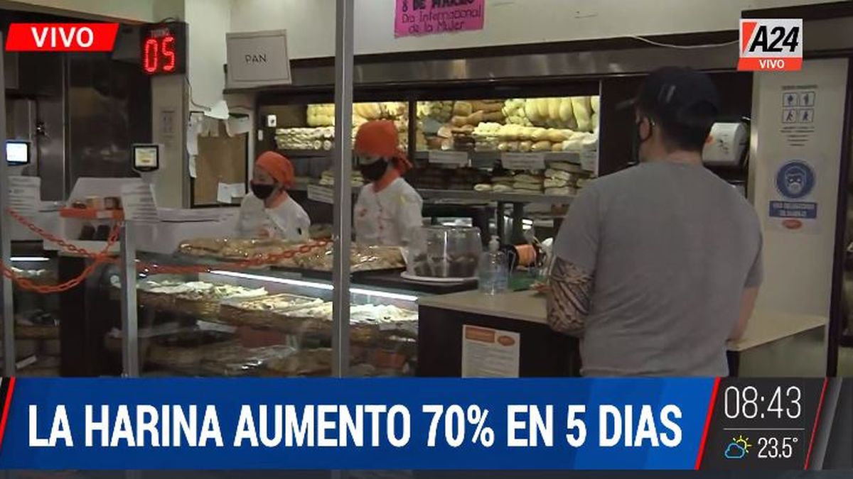 Con aumentos de hasta un 80% en la harina