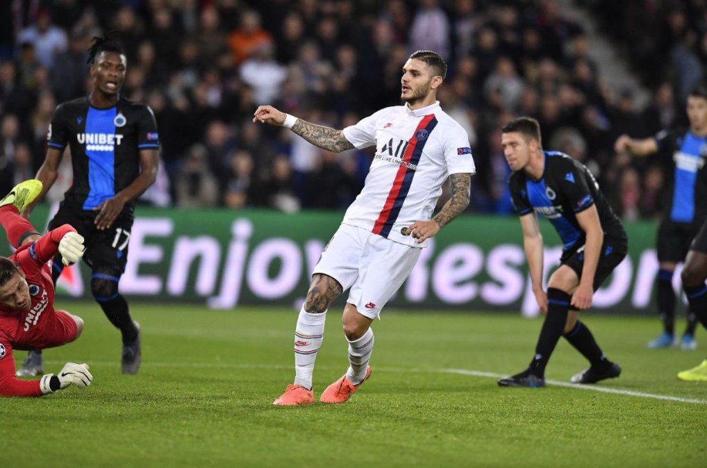 Champions League: Icardi le dio el triunfo a PSG ante Brujas y la clasificación a octavos
