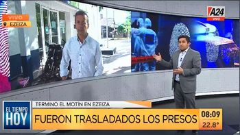 Así terminó el motín en una comisaría en Ezeiza. (Captura de Tv) Así terminó el motín en una comisaría en Ezeiza. (Captura de Tv)