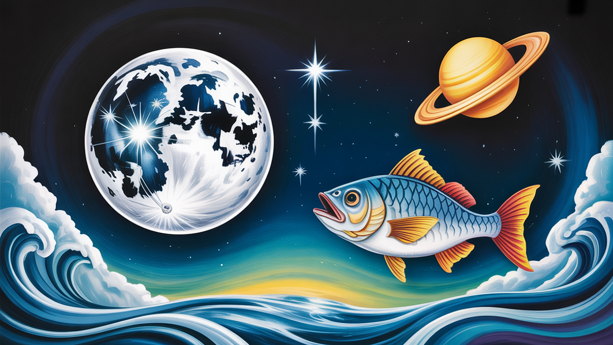 Eclipse lunar en Piscis: la marea emocional pide entrega.”: Foto: Ideogram.