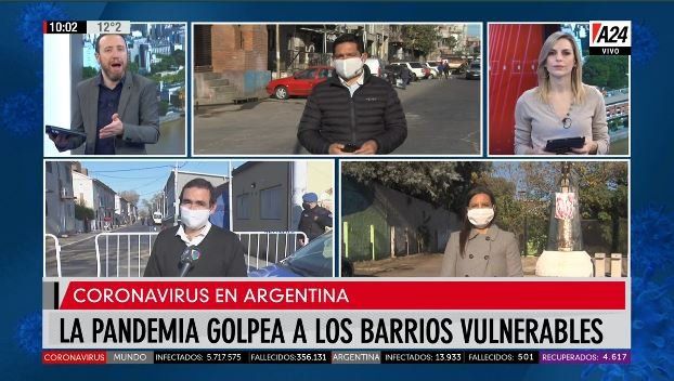 A24 recorre la Villa Azul, Itatí y la 1-11-14 mientras se hacen los testeos